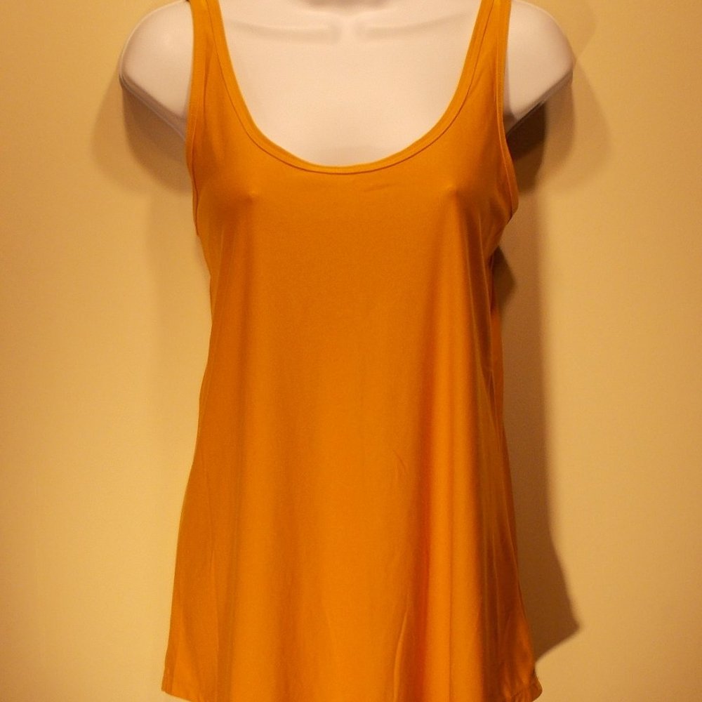 SOLD No Boundaries Tank Top, Orange with Skirted Waist